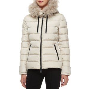 Moncler Cintrat Fur-Trimmed Hooded Puffer Coat